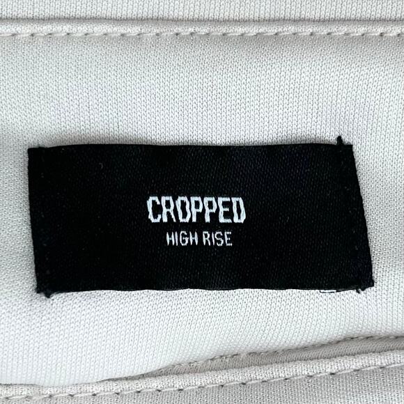 Express Silver Sequin Cropped High-Rise Wide Leg Pants - Picture 12 of 15